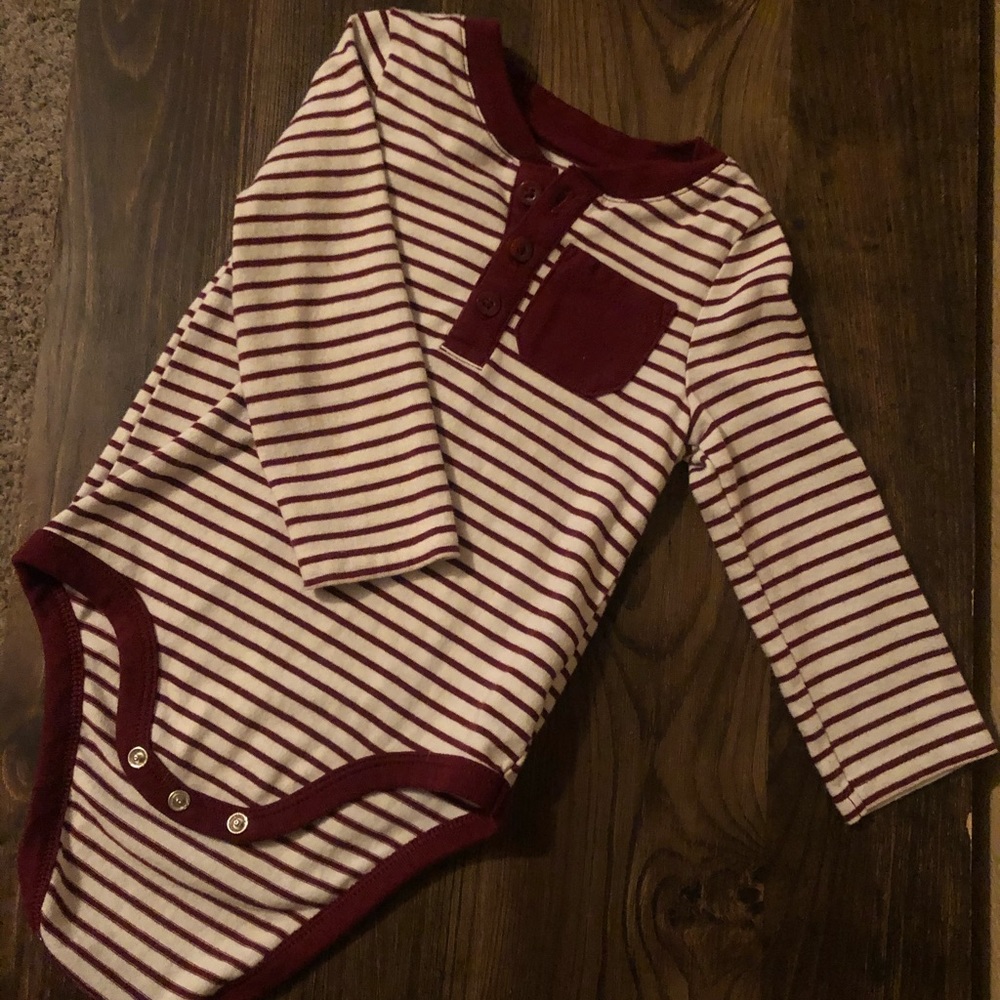 Cat and Jack striped onesie